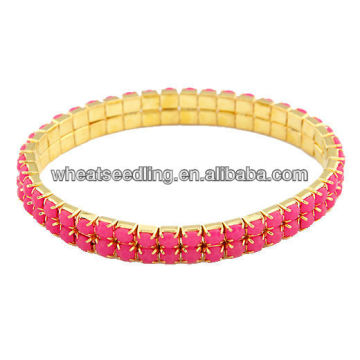 Double Lined Elastic pavimentar resina com cercadura Pulseiras com Multicolorido 110102128